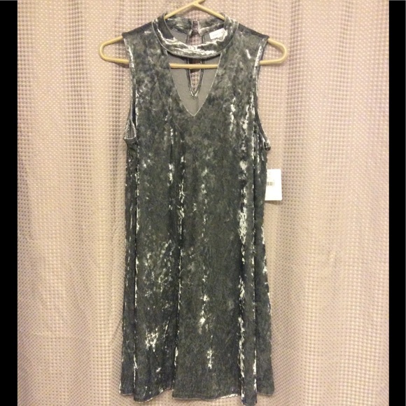 Soul Cake Dresses & Skirts - NWT Green Gray Velvet Tunic